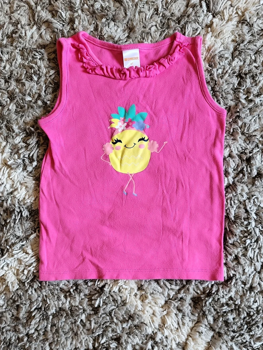 Gymboree Bright Pink Pineapple Tank Top